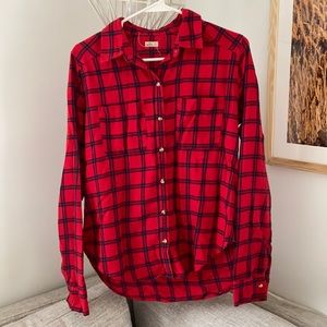 Vintage Red & Navy Hollister Plaid Shirt